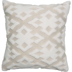 Özel Tasarım Jakar Desenli Dekoratif Yastık Kırlent Kılıfı Maldive Ekru 43 x 43 cm