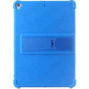 İPad 7 10.2"/ İPad Air 3 10.5" Standlı Darbe Emici Silikon Kılıf AL-31838 Mavi