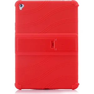 İPad 7 10.2"/ İPad Air 3 10.5" Standlı Darbe Emici Silikon Kılıf AL-31838 Kırmızı