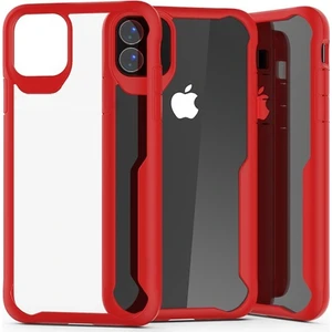 iPhone 11 Pro Max Shock Absorption PC + TPU Darbe Emici Kılıf AL-31753 Kırmızı