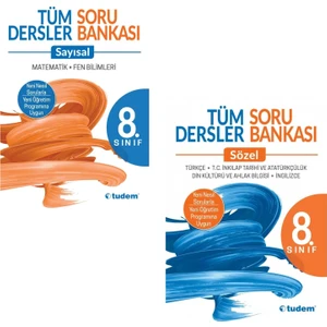 Tudem Yayınları 8. Sınıf Tüm Dersler Sayısal Sözel Soru Bankası