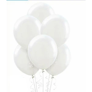 Metalik Beyaz Balon 20 Adet