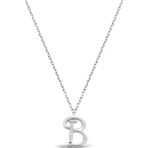 Coquet Accessories B Harf Gümüş Kolye