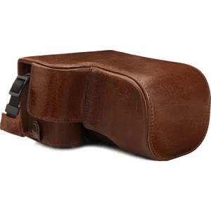 MegaGear Sony Alpha A6600 (18-135mm) Gerçek Deri Kamera Çantası