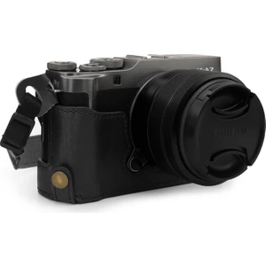 MG1770 Suni Deri Yarım Kamera Kılıfı Fujifilm X-A7 ile Uyumlu (Tek Dip)