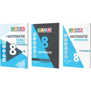 Gama Yayınları 8. Sınıf Matematik Soru Deneme Tekrar 3'lü Set