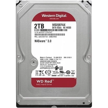 WD Red 2TB 3.5" Sata 3 5400RPM 256MB Cache Nas Disk