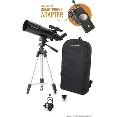 Celestron ​celestron 22030 Travel Scope 80 Portable Teleskop ve Smartphone