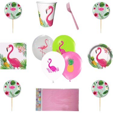 deri kaos Diğer bir deyişle  Parti Flamingo Sunum Parti Malzemeleri Seti 16 Kişilik Fiyatı