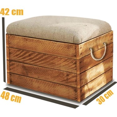 Sandikli Puf Bank Ahsap Puf Sandalye Puf Koltuk 5080 Fiyati