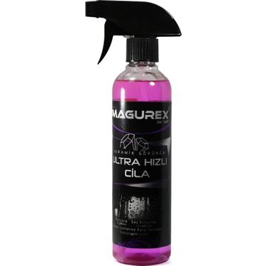Magurex Ultra Hızlı Cila - Seramik Görünüm, Su İtici, Parlak ve Islak Etki, 473 ml - Tüm Araç