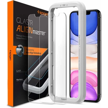 Spigen iPhone 11 / XR Cam Ekran Koruyucu Kolay Kurulum GLAS.tR AlignMaster (2 Adet) -