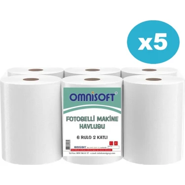 Omnisoft 21 cm Fotoselli Hareketli Kağıt Havlu 5 Koli 30