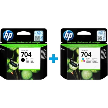 HP 704 Siyah CN692AE + HP 704 Renkli CN693AE Kartuş