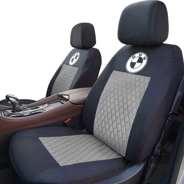 Bt Bmw Logolu On Arka Premium Oto Koltuk Kilifi Gri Fiyati