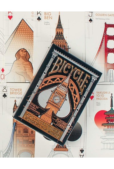 Bicycle Architectural Wonders Of The World Premium Koleksiyonluk Cardistry Kartı Iskambil Oyun Kağıdı Kartları Destesi