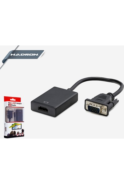 Hadron VGA To HDMI Çevirici + Ses