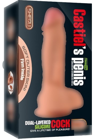 19 cm Ekstra Yumuşak Çift Katmanlı Özel Silikon Dokuda Realistik Penis