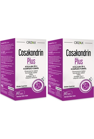 Orzax Cosakondrin Plus 60 Tablet 2 Kutu