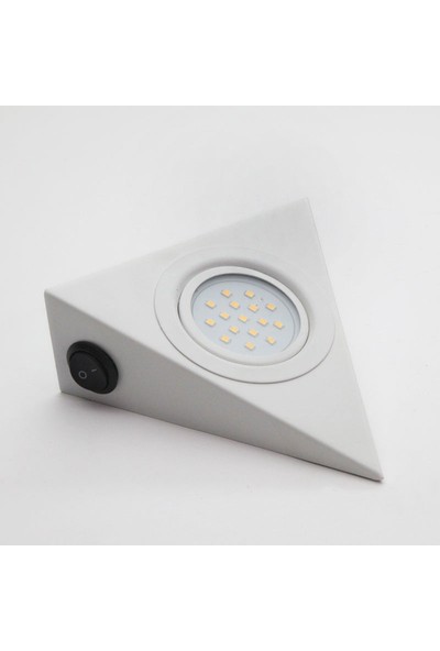 Bermax Dolap Altı Üçgen Spot Çoklu LED Beyaz Renk Gün Işığı 3 W
