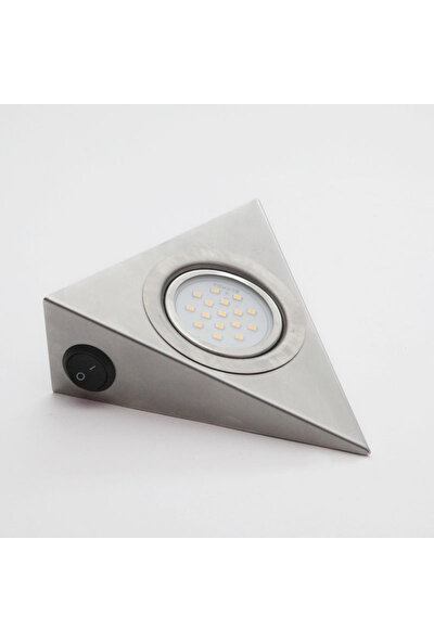 Bermax Dolap Altı Üçgen Spot Çoklu LED Beyaz Işık Inox 3W
