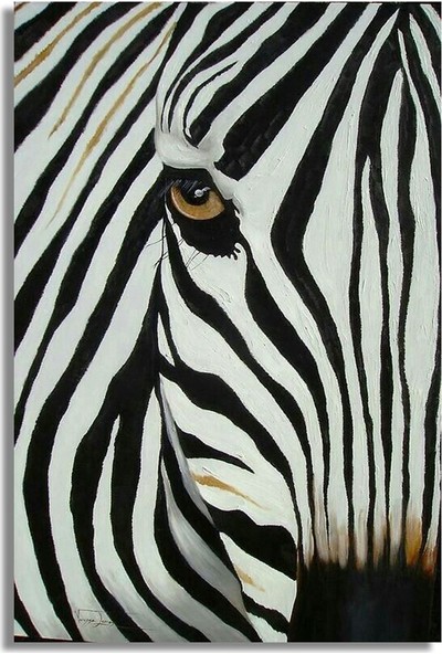Ece Dizayn Zebra Cam Tablo 50 x 70 cm