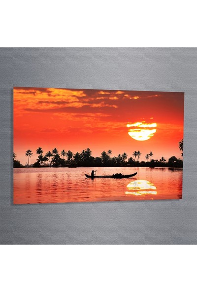 Ece Dizayn Gün Batımı Cam Tablo 50 x 70 cm