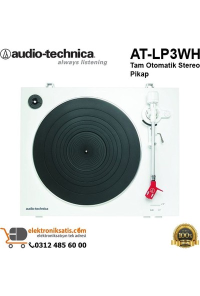 Audio Technica AT-LP3WH Tam Otomatik Stereo Pikap