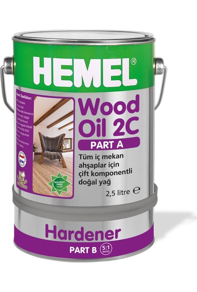 HEMEL Arge Wood Oil 2C Çift Komponentli Doğal Yağ Light 300 gr