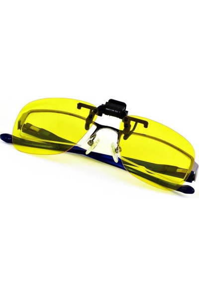 Sebago Sarı Antifar Gece Görüş Sürüş Güneş Gözlük Klipsi