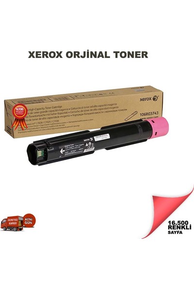 Xerox 106R03747 Toner Versalink C7020 – C7025 – C7030 16500 Sayfa Kırmızı