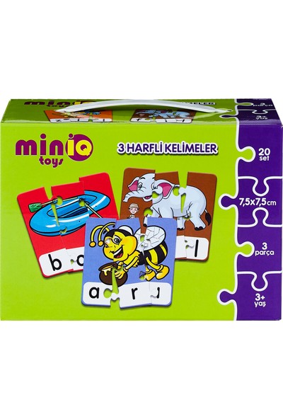 Miniq Toys 3 Harfli Kelimeler Puzzle - 60 Parça