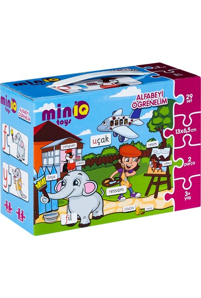 Miniq Toys Alfabeyi Öğrenelim Puzzle - 58 Parça