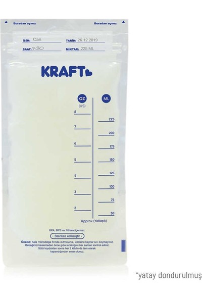 Kraft Süt Saklama Poşeti 25'li