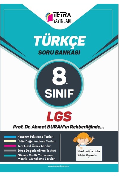 Tetra Yayınları Türkçe 8. Sınıf LGS Soru Bankası