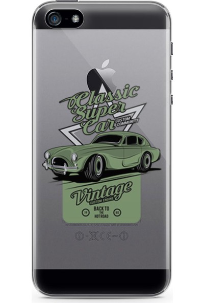 Pirigami Apple iPhone 5 Kılıf Arabalar Serisi Koruyucu Silikon