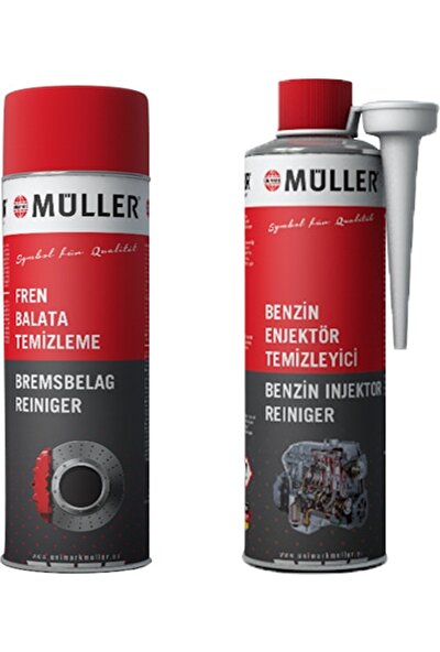 Müller Fren, Balata Spreyi 500 ml + Müller Enjektör Temizleme Benzin Yakıt Katkısı 300 ml