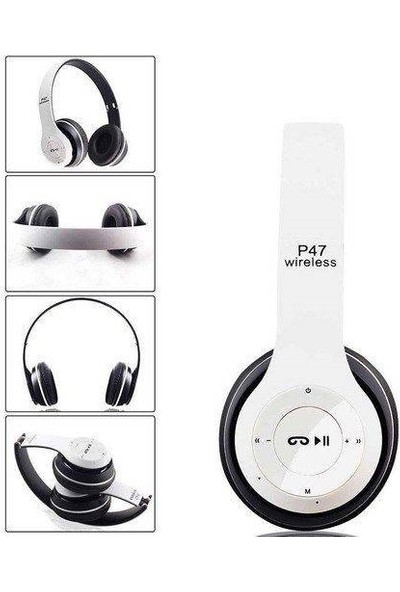 Cree P47 Bluetooth Kulak Üstü Kulaklık Beyaz
