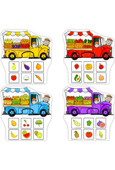 MinİQ Toys Sebzeler ve Meyveler Puzzle Oyunu (32 Parça)
