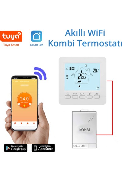 Alp Smart Wifi Akıllı Uzaktan Kombi Kontrol Ünitesi (Kablolu)