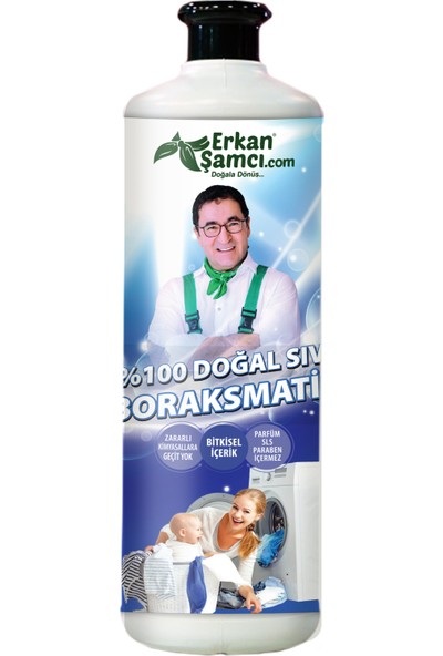 Erkan Şamcı Zeytinyağlı Boraksmatik Sıvı Çamaşır Makinası Deterjanı 1000 ml