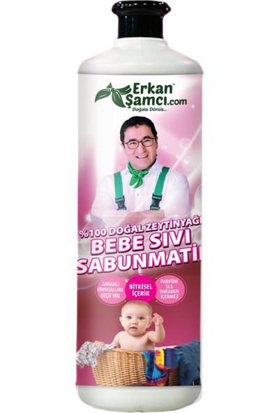 Erkan Şamcı Bebeklere Özel Sıvı Sabunmatik Çamaşır Deterjanı 1000 ml