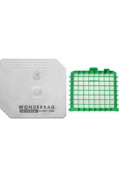 Rowenta Wonderbag Universal Uyumlu Toz Torbası 4'lü + Hepa Filtre (%100 İthal A+ Kalite)