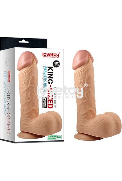 Lovetoy King - Sized 23 cm Extra Kalın Full Realistik Penis Vantuzlu Dildo
