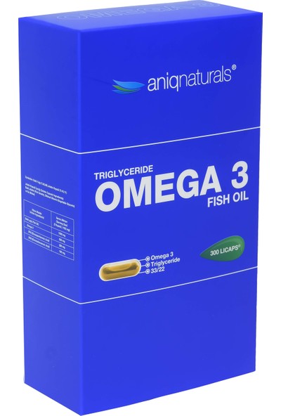 Aniqnaturals Omega Balık Yağı 300 Kapsül