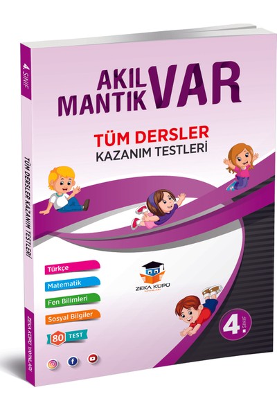 Zeka Küpü Yayınları 4.sınıf Tüm Dersler Akıl Var Mantık Var Kazanım Testleri