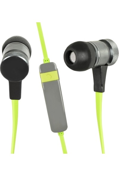 Verbatim Bluetooth Mikrofonlu Kulakiçi Miknatıslı Spor Kulaklık Gri-Yeşil
