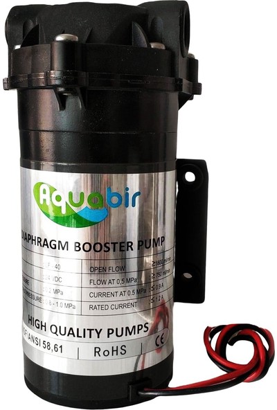 Aquabir Su Arıtma Cihazı Pompası 75 - 100 Gpd Cihazlar Için Su Arıtma Motoru