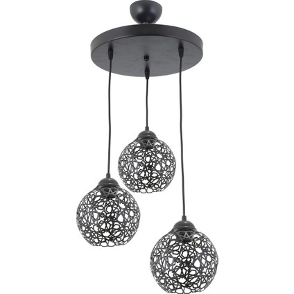 Selçuklu Top Motif Yıldız Ferforje Model Retro Rustik Sarkıt Avize