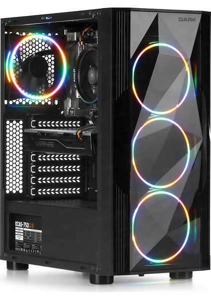 Diamond Pro 750W 80+ Bronze 4x12cm RGB USB 3.0 Bilgisayar Kasası (DKCHDIAMONDPRO750BR)